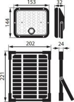 Solárny LED reflektor Bemko SOLPAR C83-SOP-010BL-CCT-PIR – 10 W, 1500 lm, PIR, čierny – Obrázok 7