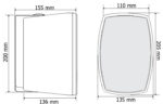 Nástenný reproduktor HQM-N2024W – 20 W, 100 V, biely – Obrázok 8