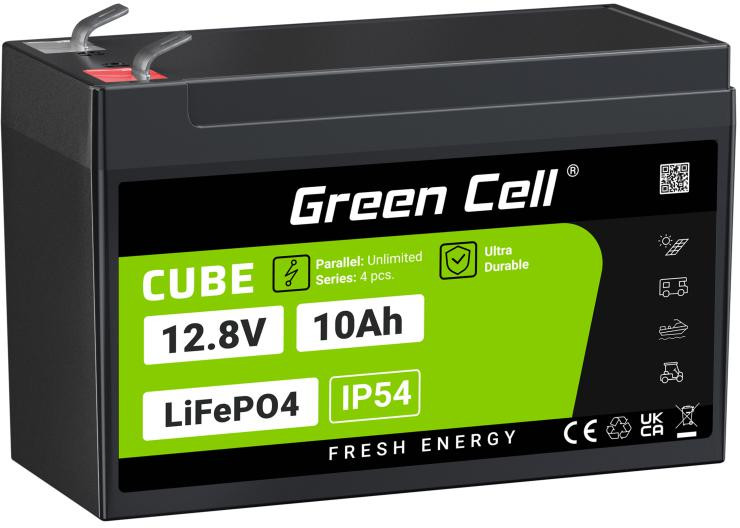 d9da4195c4f69b5837f80cc10a361821_original.jpg Akumulátor LiFePO4 Green Cell Cube LFPGC12V10AH – 12,8 V, 10 Ah, BMS – Obrázok 1