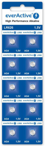 Gombíková batéria everActive EVAG4 – AG4/G4/LR66/LR626, 1,5 V (balenie 10 ks)