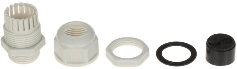 Káblová priechodka Delta G3/4-GW – 3/4", pre 2 káble Ø 9 mm, sivá