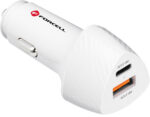 Nabíjačka do auta Forcell Carbon CC50-1A1C – 38 W, USB-C PD 3.0, USB-A QC 3.0, biela – Obrázok 10