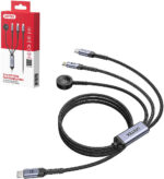 Kábel 3 v 1 Unitek C14180AGY01-1.2M – USB-C, Lightning, Apple Watch, 100 W, 1,2 m – Obrázok 2