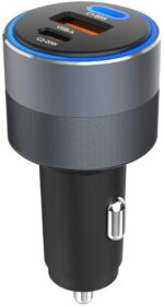 Nabíjačka do auta Forcell F-Energy 85 Alu – 85 W, 2× USB-C, 1× USB-A, PD 3.0, QC 4.0, sivá – Obrázok 5