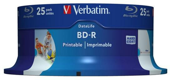 f804ee3b450cced1843ab51226f256a3_original.jpg Blu-ray disky Verbatim BD-R SL DataLife DBVE43811PLG – 25 GB, potlačiteľné (balenie 25 ks) – Obrázok 1