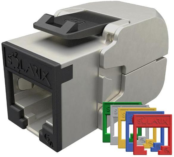 fbf3d6e2745af209cf8ad433b84c6d57_original.jpg Keystone modul Solarix SXKJ-10G-STP-RAL-SA – Cat.6A, STP, RJ45, bez náradia – Obrázok 1